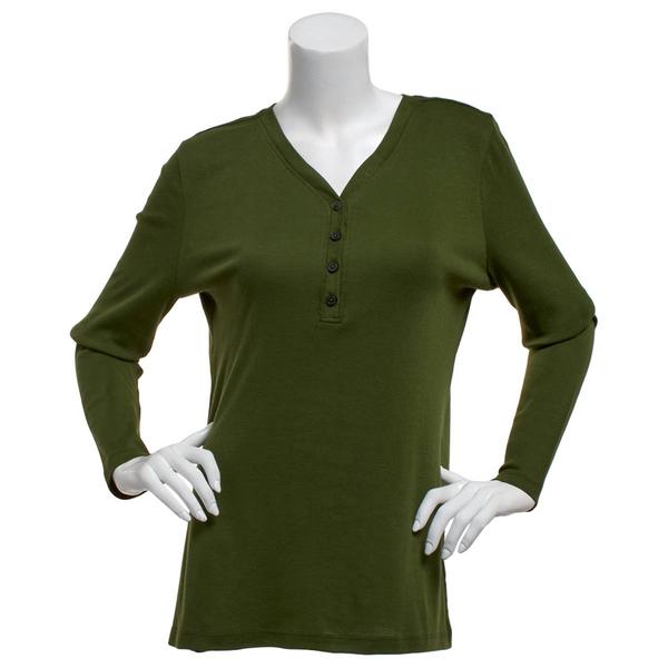Womens Architect(R) Long Sleeve V-Neck Henley Tee