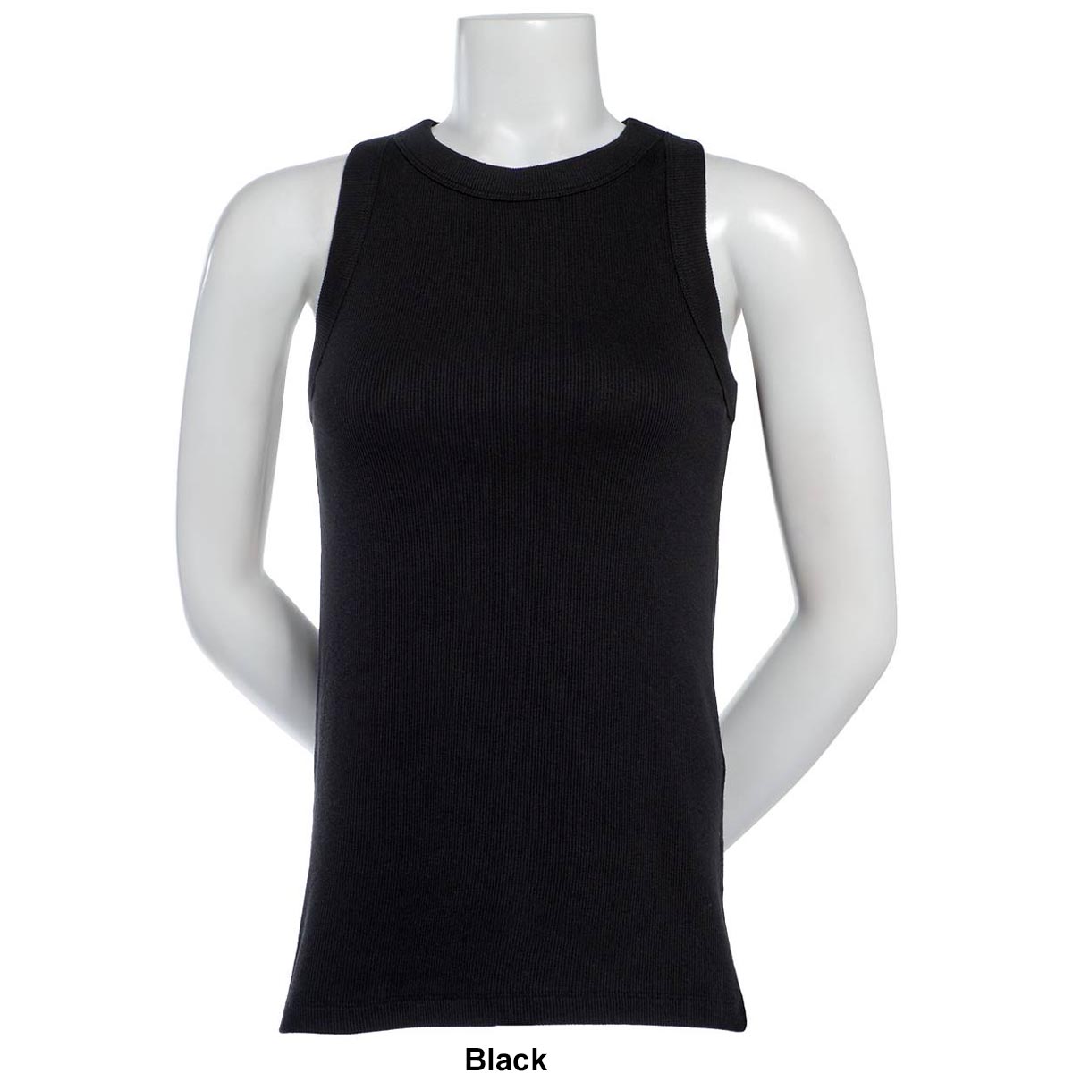 Womens Architect(R) 2x2 Rib High Neck Solid Tank Top