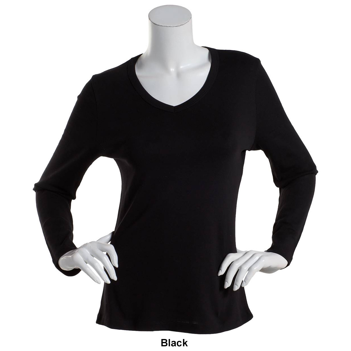 Womens Architect(R) Long Sleeve 1x1 Rib V-Neck Tee