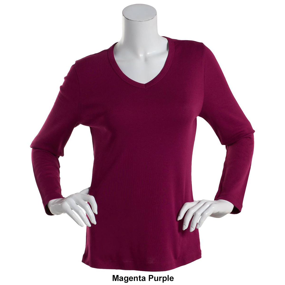 Womens Architect(R) Long Sleeve 1x1 Rib V-Neck Tee