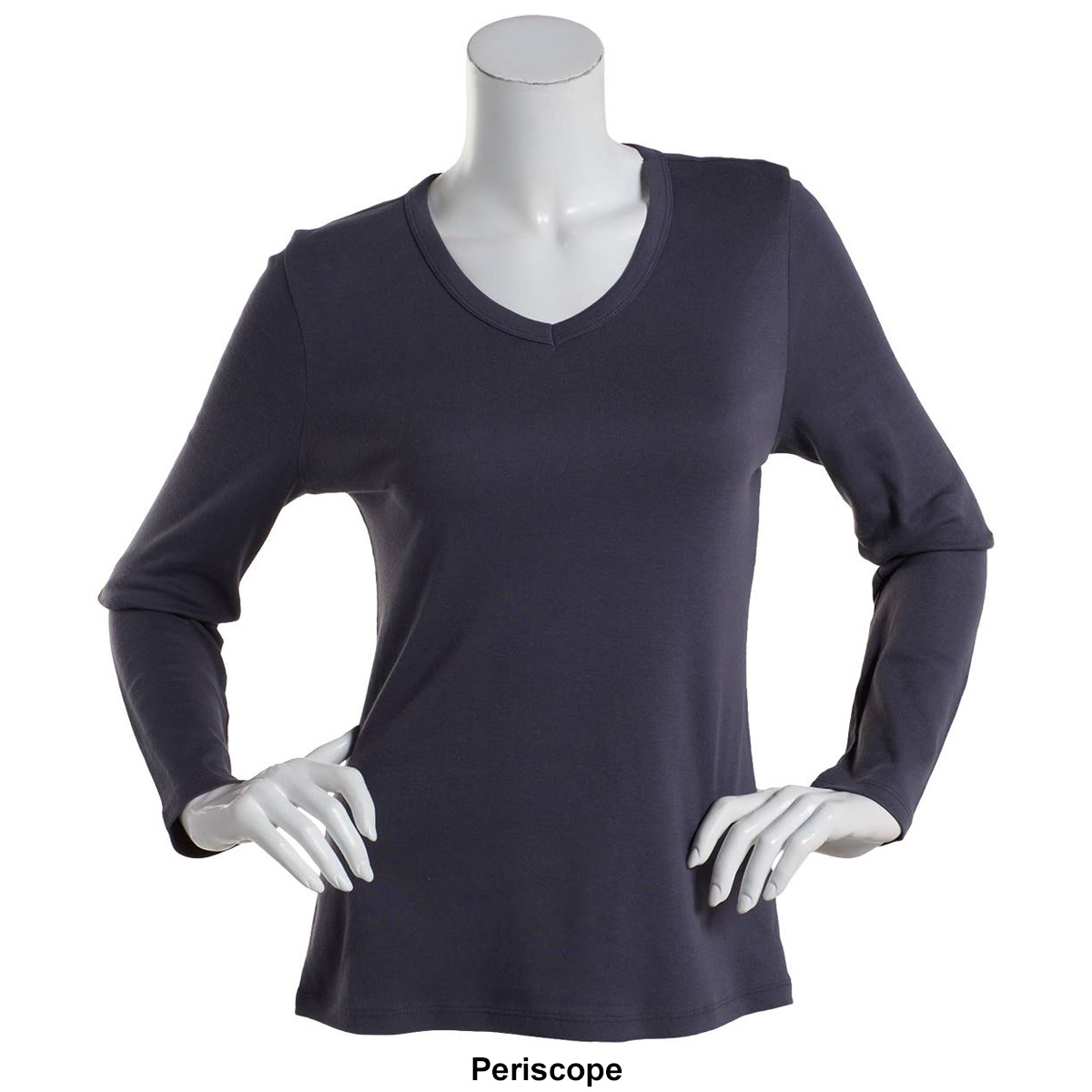 Womens Architect(R) Long Sleeve 1x1 Rib V-Neck Tee