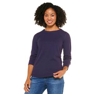 Womens Architect(R) Long Sleeve Solid Crew Neck Tee w/Rounded Hem