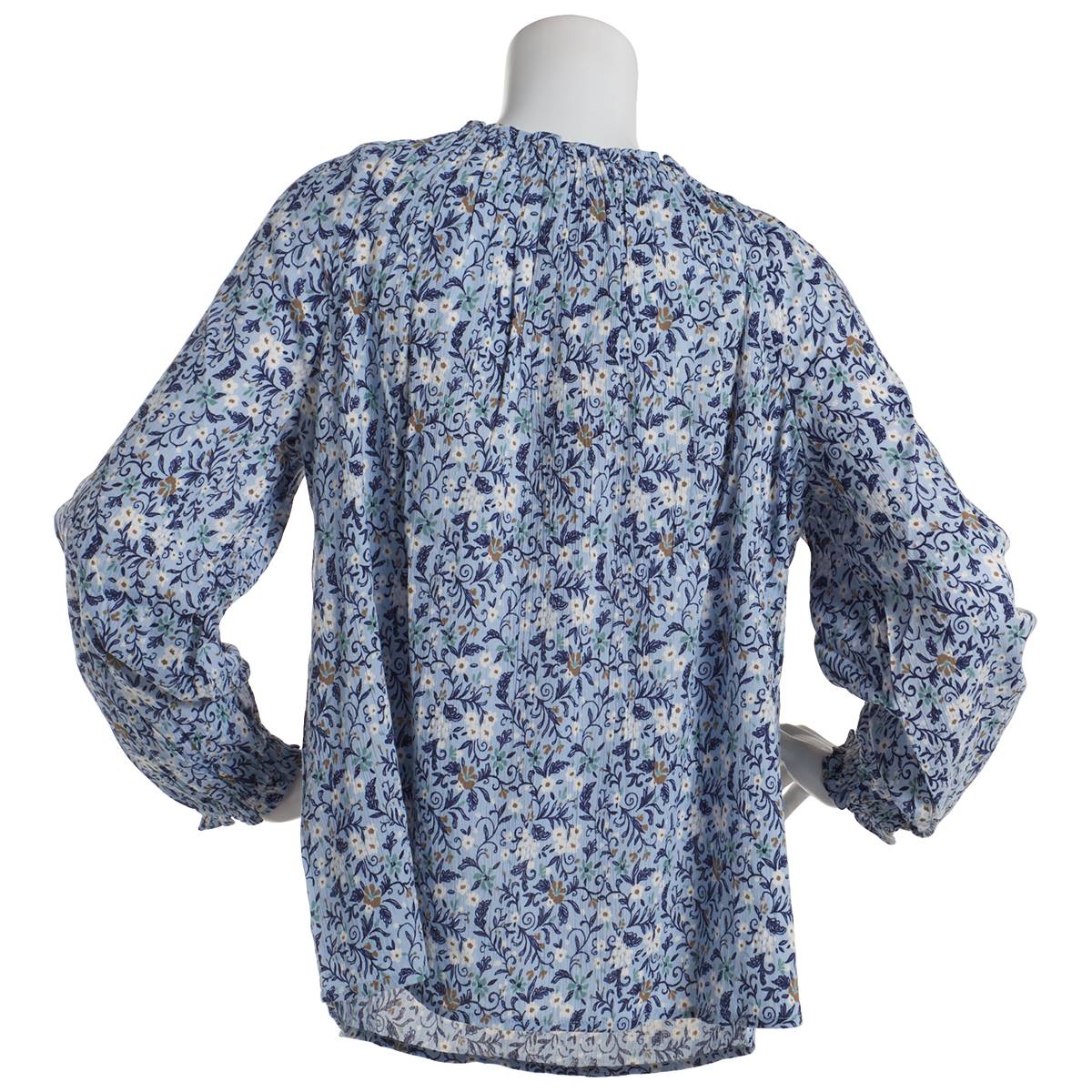 Womens Architect(R) Long Sleeve Peasant Floral Scroll Blouse