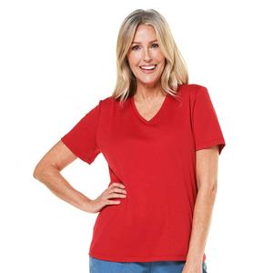 Plus Size Hasting & Smith Short Sleeve Solid V-Neck Tee