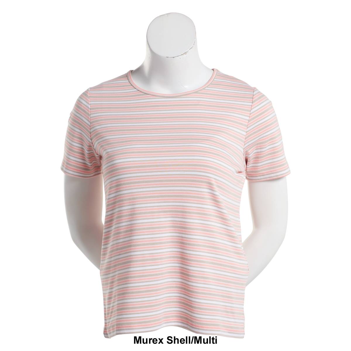 Petite Hasting & Smith Short Sleeve Stripe Crew Neck Tee