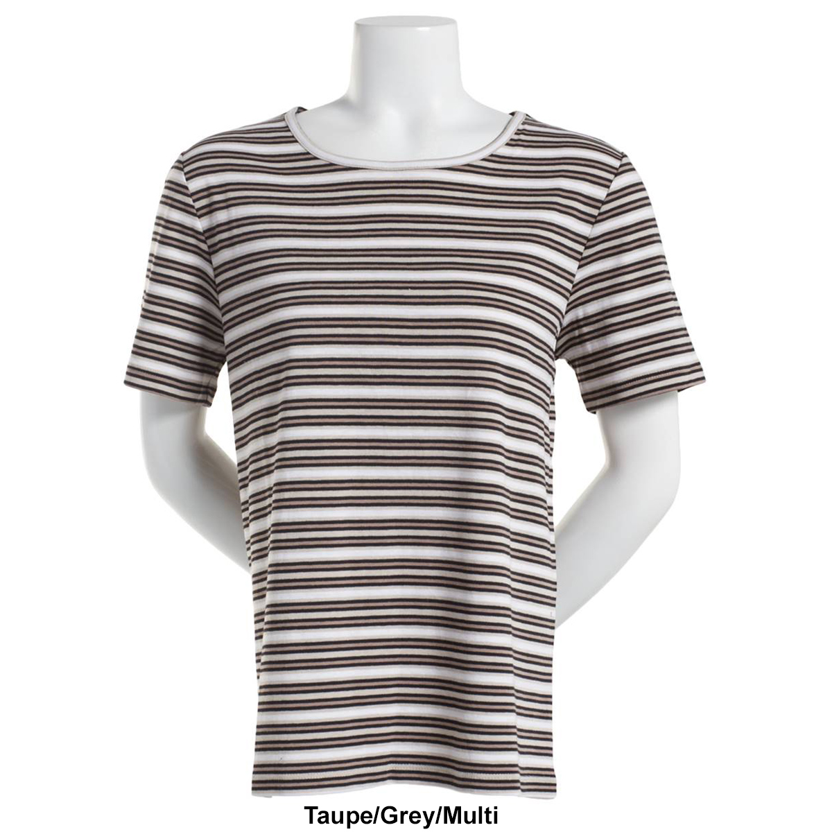 Petite Hasting & Smith Short Sleeve Stripe Crew Neck Tee