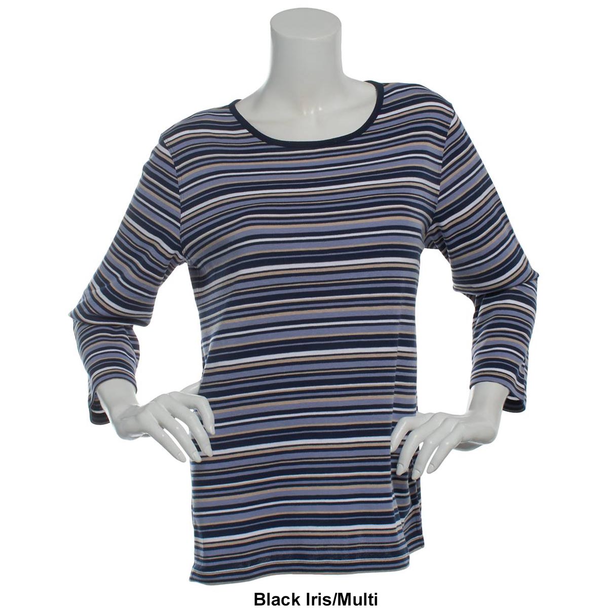 Plus Size Hasting & Smith 3/4 Sleeve Stripe Tee