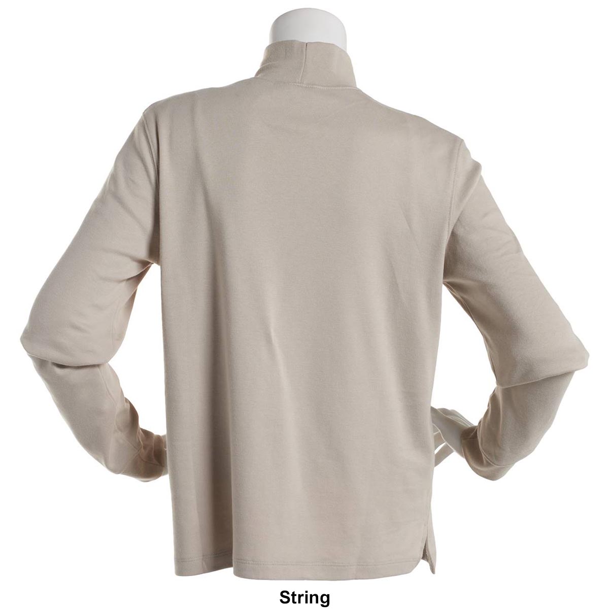 Petite Hasting & Smith Long Sleeve Solid Mock Neck Tee