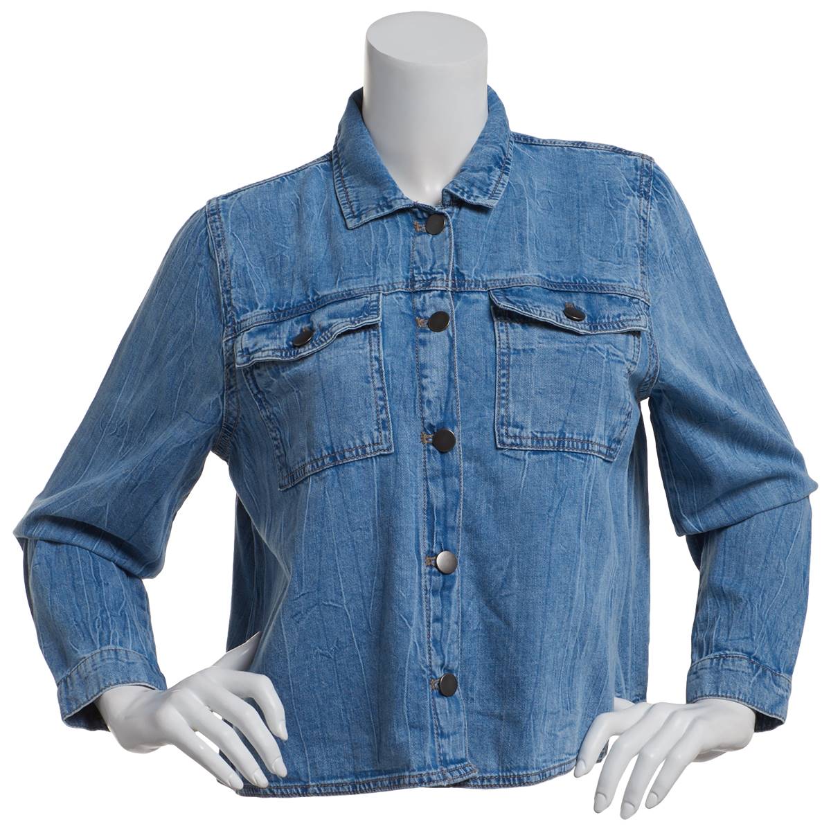 Petite Architect(R) Long Sleeve Denim Casual Button Down