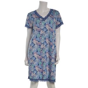 Womens Rene Rofe(R) Short Sleeve Shells Lace Trim V-Neck Nightshirt