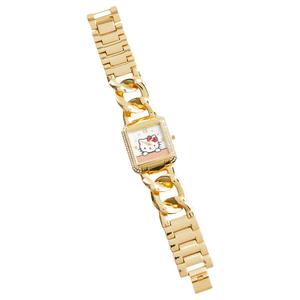 Womens Hello Kitty(R) Gold-Tone Bracelet Watch - HK8036
