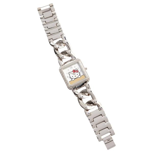 Womens Hello Kitty(R) Silver-Tone Bracelet Watch - HK8037