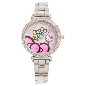 Womens Hello Kitty(R) Silver-Tone Bow Theme Dial Watch - HK8041