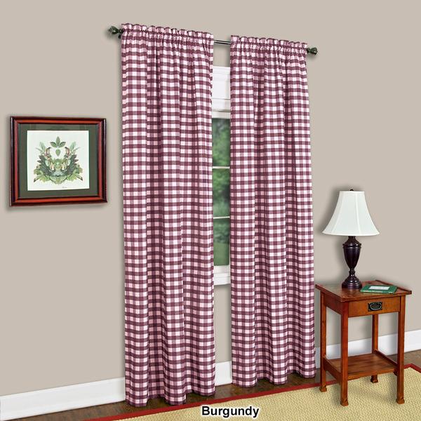 Achim Buffalo Check Rod Pocket Curtain Panel alternate view