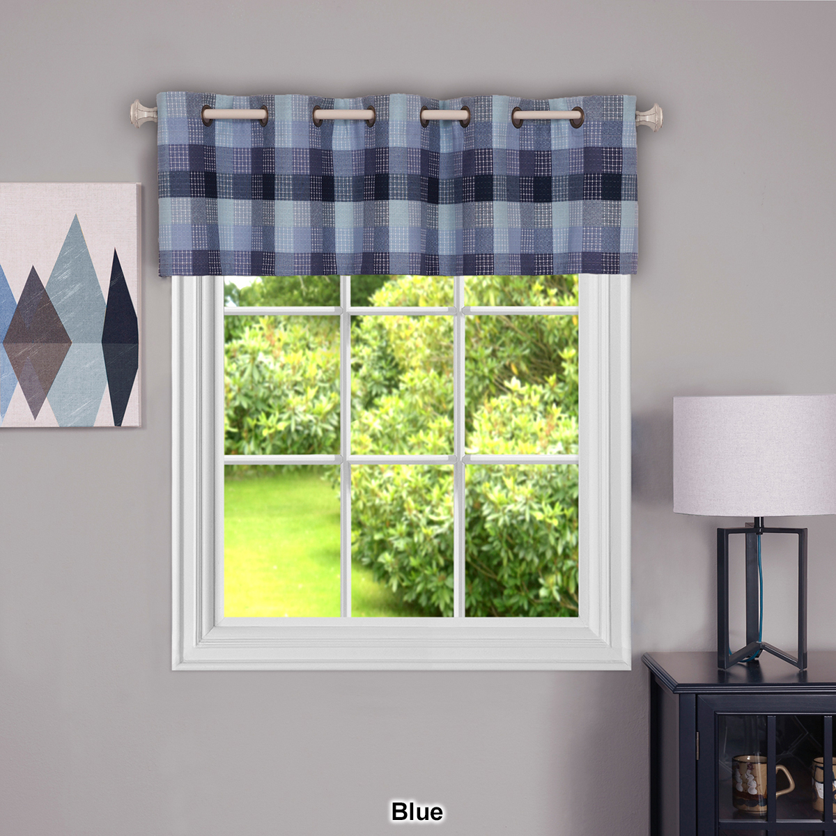 Achim Harvard Plaid Grommet Valance - 58x14