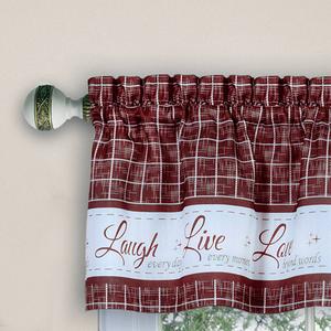 Achim Live Love Laugh Kitchen Curtain Set alternate view