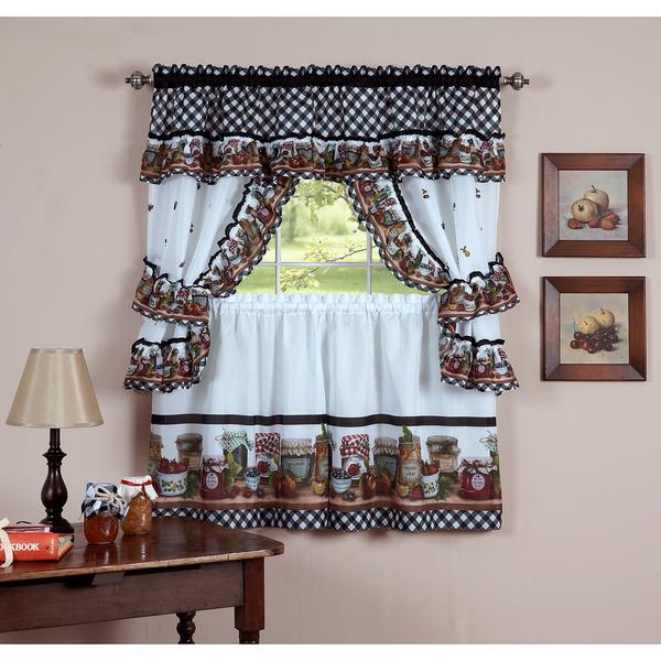 Achim Mason Jars Kitchen Curtain Set