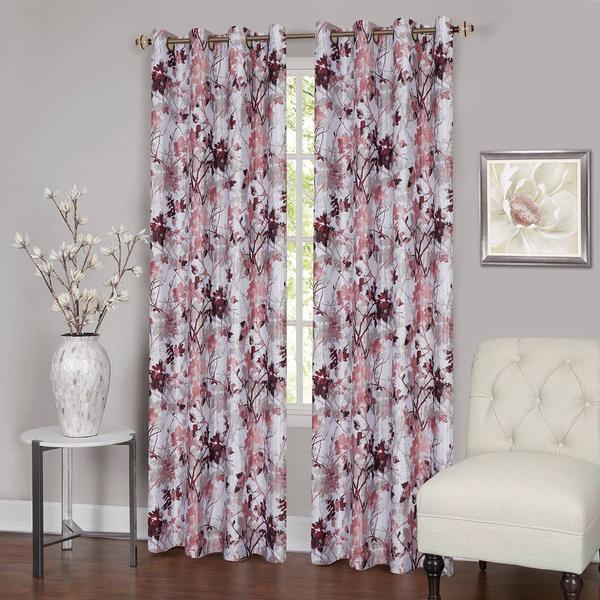 Achim Tranquil Floral Grommet Window Curtain Panel