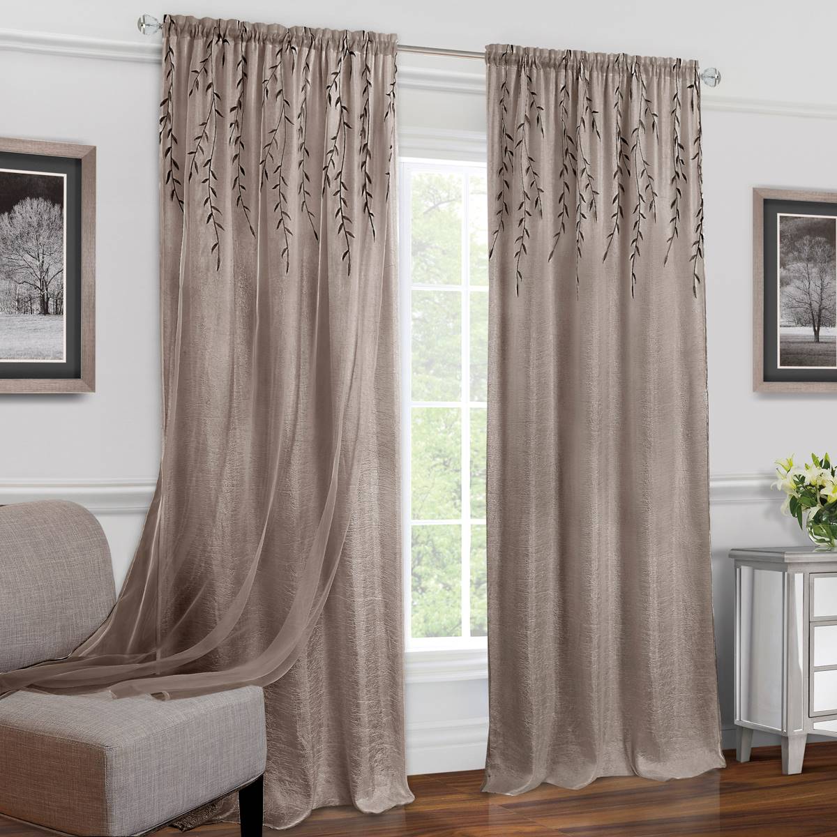 Achim Willow Rod Pocket Curtain Panel