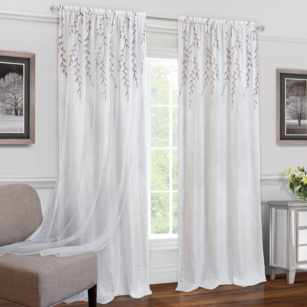 Achim Willow Rod Pocket Curtain Panel