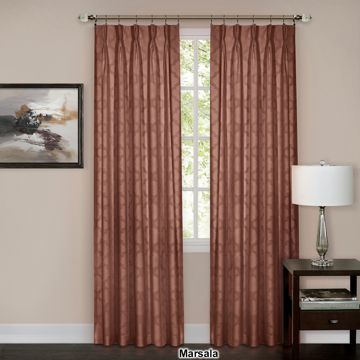 Achim Windsor Pinch Pleat Curtain Panel