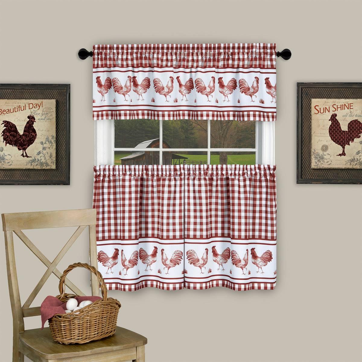 Barnyard Tier Panel Curtains w/ Valance