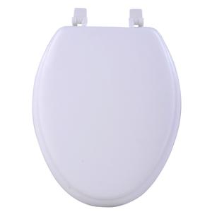 Achim Fantasia Soft Elongated Vinyl White Toilet Seat