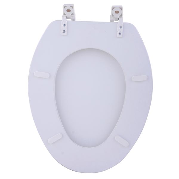 Achim Fantasia Soft Elongated Vinyl White Toilet Seat alternate view