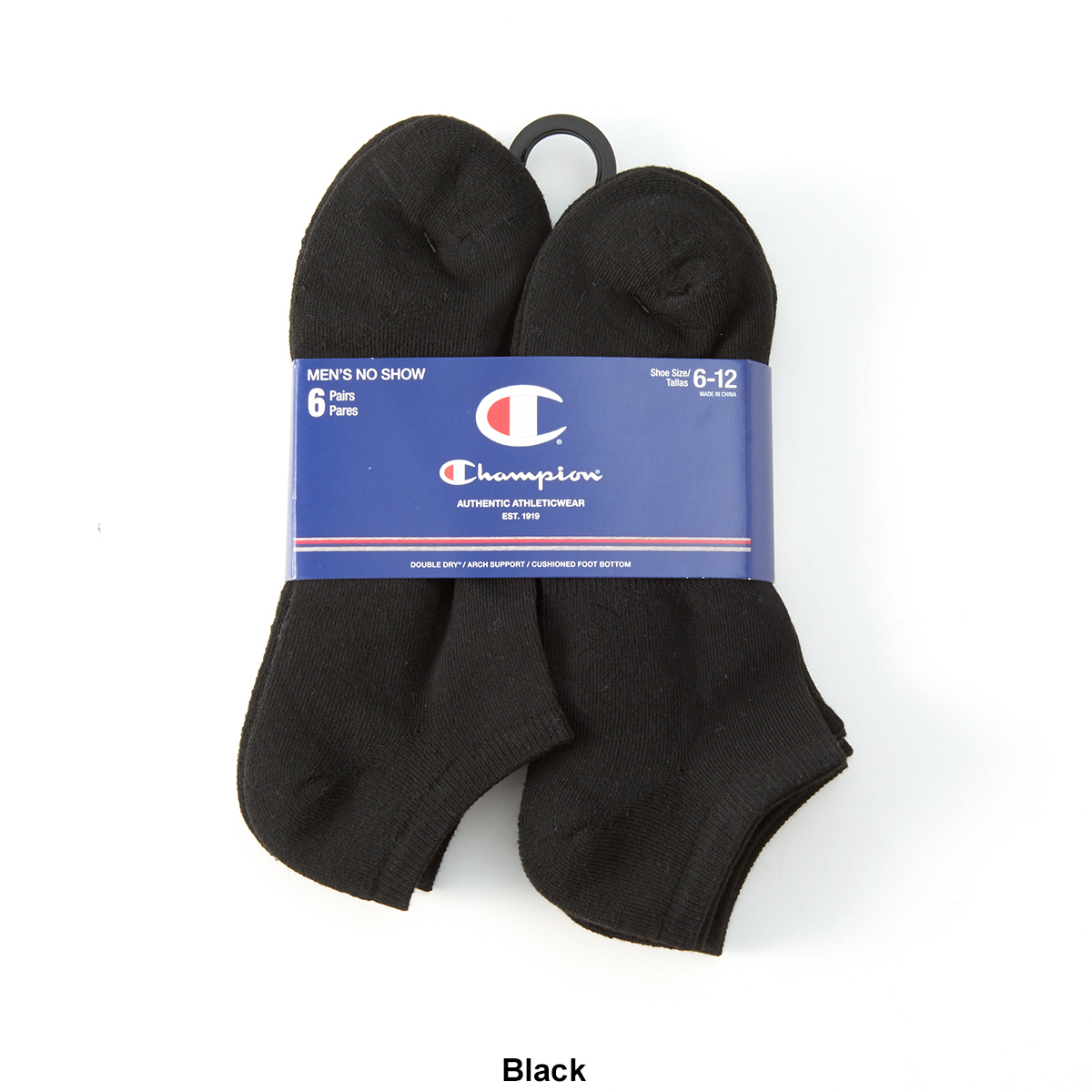 Mens Champion 6pk. No Show Socks