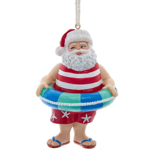 Kurt S. Adler Beach Santa in Tube Ornament alternate view