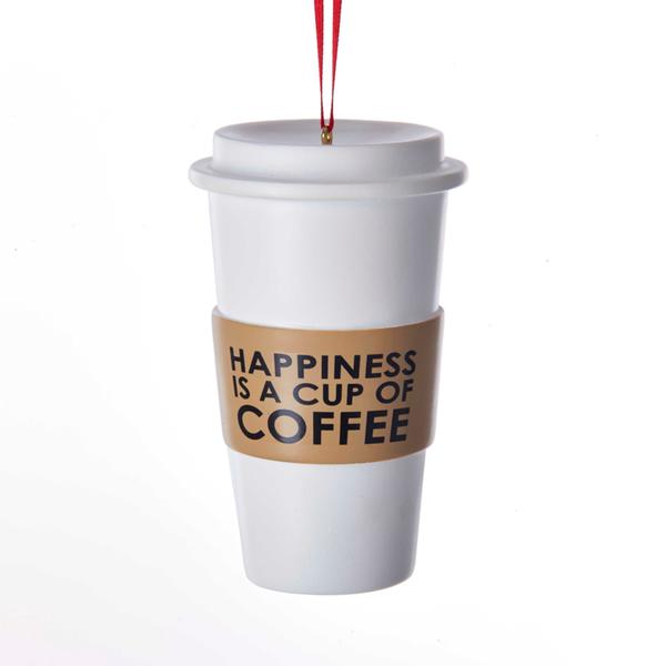 Kurt S. Adler Happiness Is A Cup Of Coffee Cup Ornament