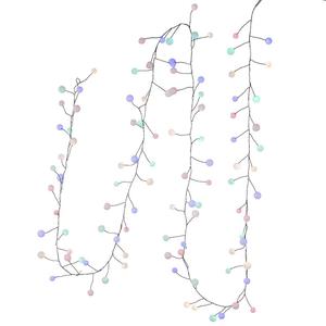 Kurt S. Adler 8-Foot Multicolored LED Bead Cluster Garland
