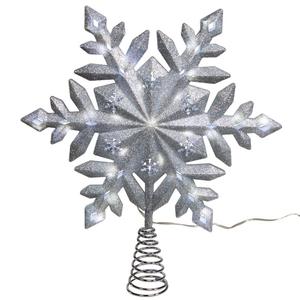 Kurt S. Adler 25-Light LED Glittered Snowflake Tree Topper
