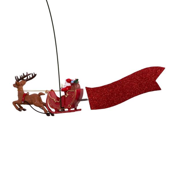 Kurt S. Adler 19.7in. Rotating Santa LED Star Tree Topper alternate view