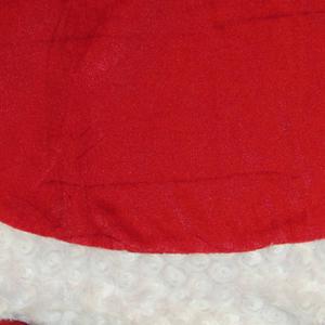 Kurt S. Adler 44in. Red Velvet Tree Skirt w/ White Trim alternate view