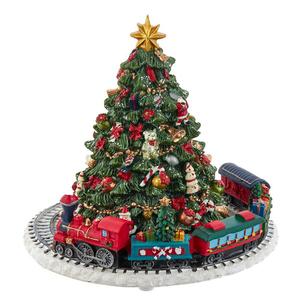 Kurt S. Adler 6in. Christmas Tree w/ Revolving Train Music Box