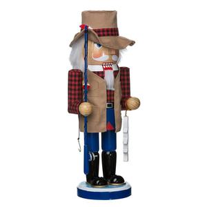 Kurt S. Adler 15in. Wooden Fisherman Nutcracker alternate view