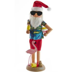 Kurt S. Adler 15.5in. Wooden Beach Santa Nutcracker