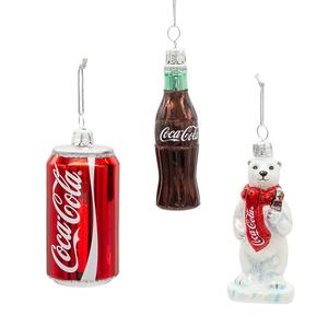 Kurt S. Adler 3pc. Glass Coca-Cola(R) Mini Ornament Set