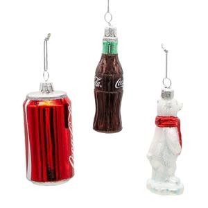 Kurt S. Adler 3pc. Glass Coca-Cola(R) Mini Ornament Set alternate view