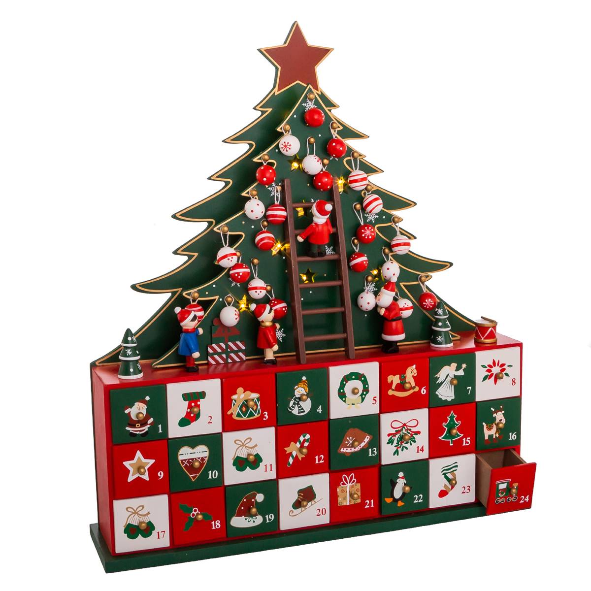 Kurt S. Adler 13.5in. LED Christmas Tree Advent Calendar