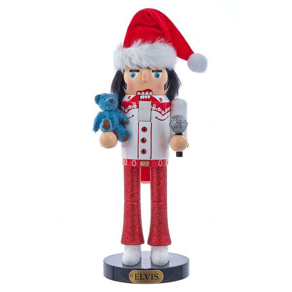 Kurt S. Adler Elvis Presley(R) w/ Teddy Bear Nutcracker
