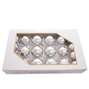 Kurt S. Adler 20pc. Shiny Silver Glass Ball Ornaments alternate view