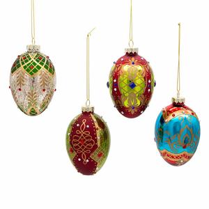 Kurt S. Adler 4pc. 65MM Glass Egg Ornament Set alternate view