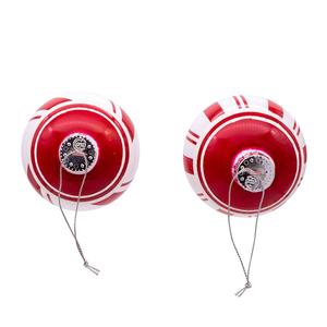 Kurt S. Adler 6pc. Red & White Glass Ball Ornaments Set alternate view