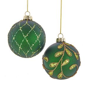 Kurt S. Adler 6pc. Gold & Emerald Green Embellish Ornaments Set