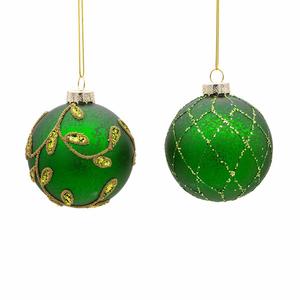 Kurt S. Adler 6pc. Gold & Emerald Green Embellish Ornaments Set alternate view