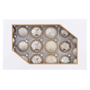 Kurt S. Adler Shiny & Matte Platinum Mercury Glass Ornament Set