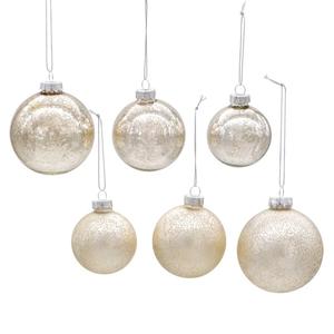 Kurt S. Adler Shiny & Matte Platinum Mercury Glass Ornament Set alternate view