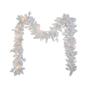 Kurt S. Adler 9ft. Pre-Lit White Pine Garland